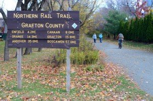 Northern Rail Trail Western entrance at Spencer Street in Lebanon