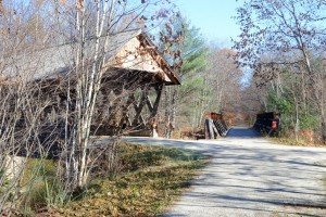 Keniston covered bridge 3.In Andover, the trail follows the Blackwater River, which is spanned by the Keniston covered bridge (dating from 1882).
