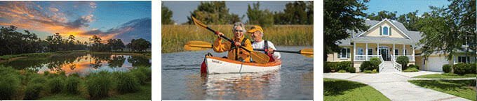 Callawassie Island sunsets, kayaking and front porch homes