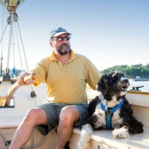 Sailing with Man's best friend at Keowee Key community on South Carolina’s Lake Keowee